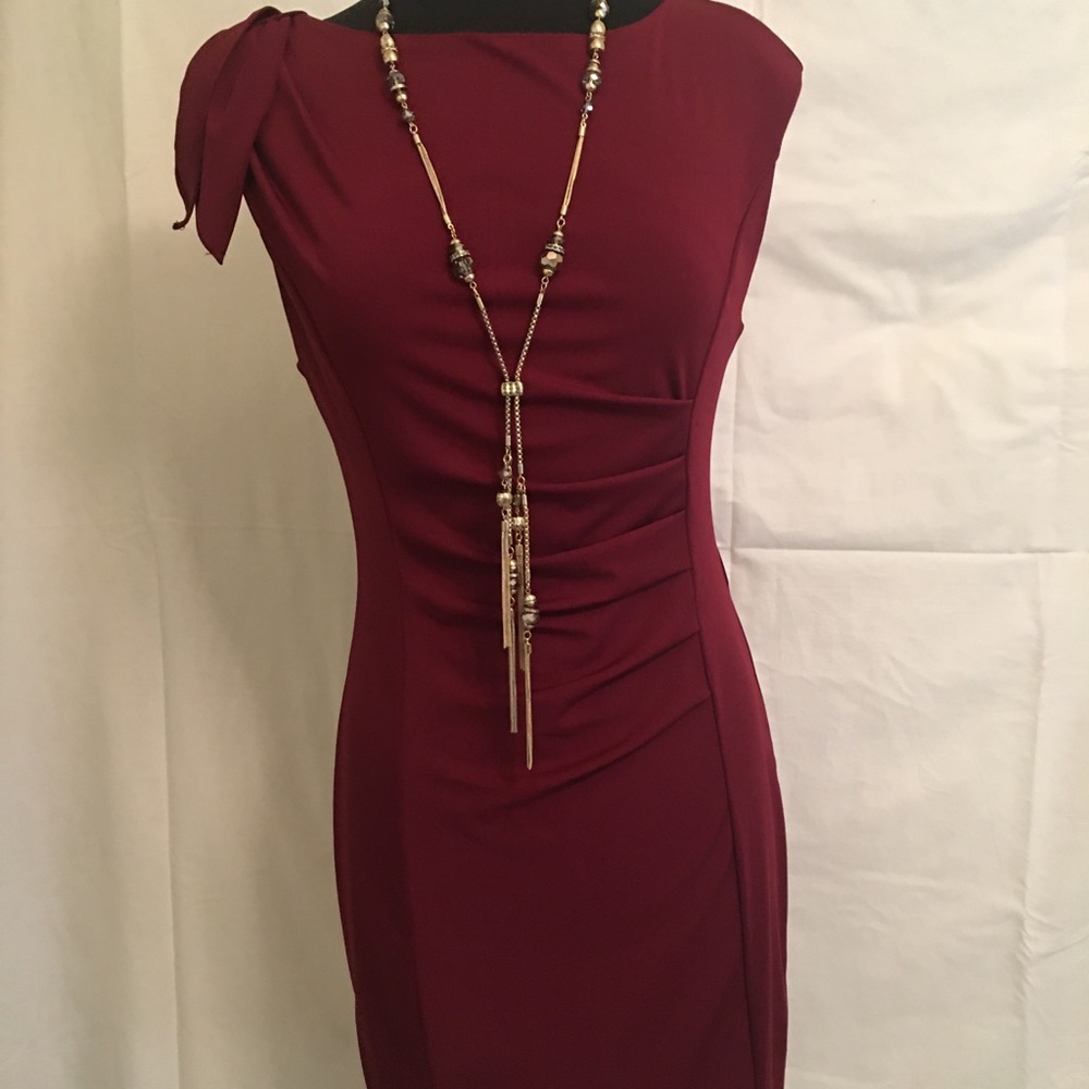 Cranberry dress.